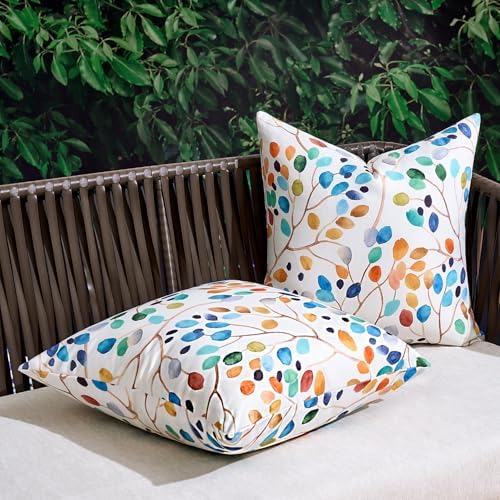 Wosendy Waterproof Throw Pillow Covers 18x18 Set of 2 Mustard Yellow