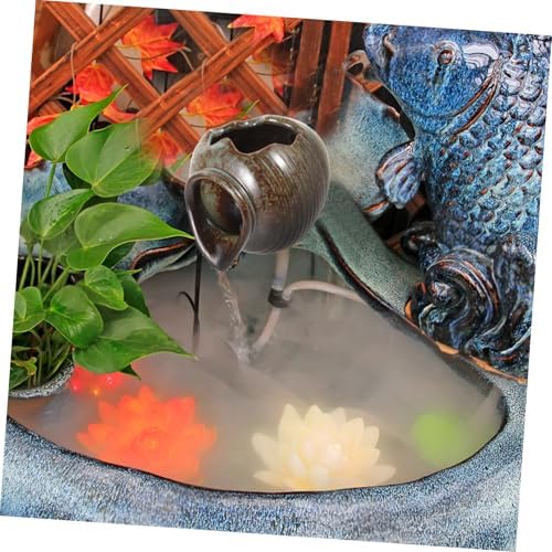TOYANDONA Compact Ceramic Spitter Fountain for Garden Decor