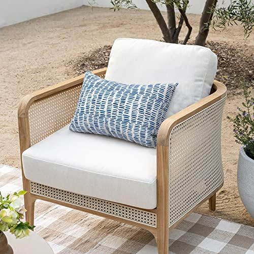 Pebble Blue Lumbar Pillows 12x20 Inch Pack of 2 with Inserts