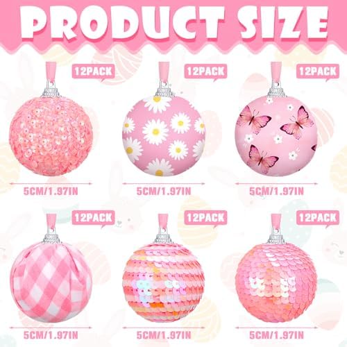 Zhanmai 12 Pcs Spring Ball Ornaments Butterfly Decorations