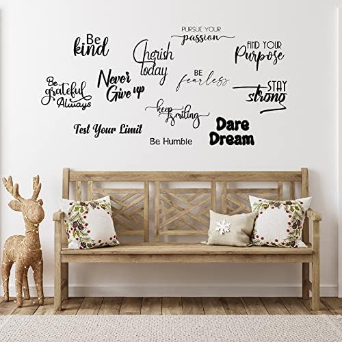 Fumete 12 Pcs Inspirational Wall Decals Peel and Stick