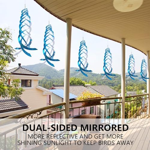 Hausse Bird Repellent Reflectors 3-Pack Blue Mylar Spinners