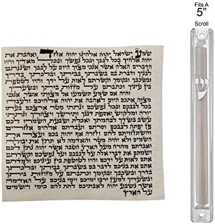 AS Mezuzah Scroll with Case 6 Inches Kosher