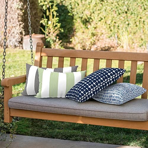 Pebble Blue Lumbar Pillows 12x20 Inch Pack of 2 with Inserts
