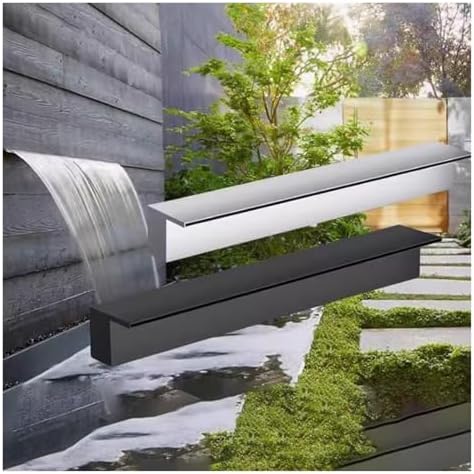 Stainless Steel Waterfall Spillway Kit for Outdoor Ponds and Garden Fountains