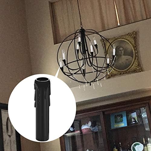 Skelang 24 Pcs 4 Inch Tall Candle Socket Covers Black