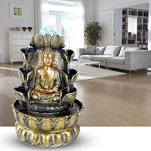 FECAMOS Tabletop Buddha Waterfall Fountain Kit