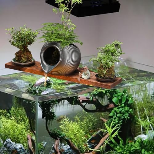 Waterfall Fountain Jar Ceramic Pot for Garden Tabletop Decoration