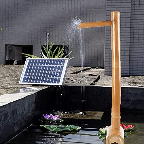 Solar Powered Bamboo Fountain for Garden and Courtyard