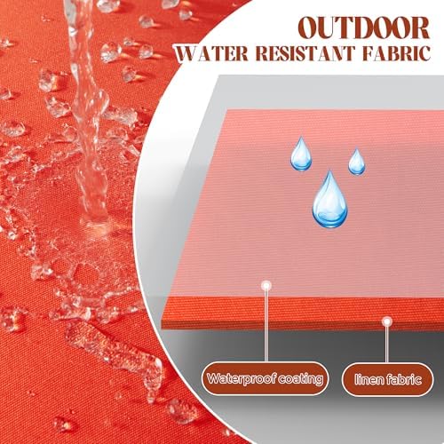 WOLKI Waterproof Outdoor Throw Pillows Set of 2 Orange