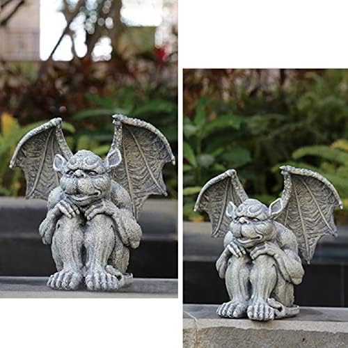 OwMell 7 Inch Sitting Gargoyle Garden Statue