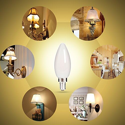 HOLA 45W Dimmable LED Candelabra Bulb 6 Pack