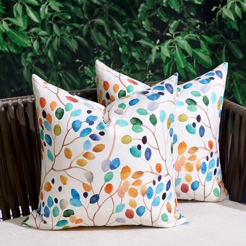 Wosendy Waterproof Throw Pillow Covers 18x18 Set of 2 Mustard Yellow