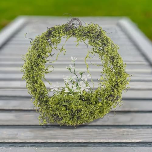 FAICOIA Artificial Moss Hanging Planter for Wall and Window