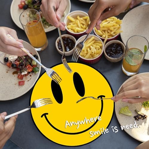 12 Inch Smiley Face Wall Decals Peel and Stick