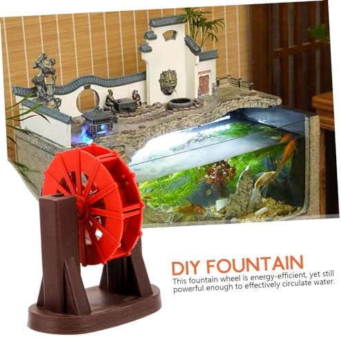 Luxshiny DIY Water Wheel Model for Garden and Aquarium