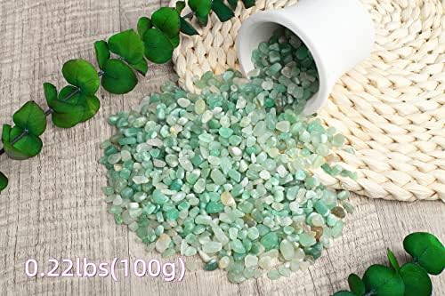 Zhiyuxi Green Aventurine Crystal Chips for Decor and Healing