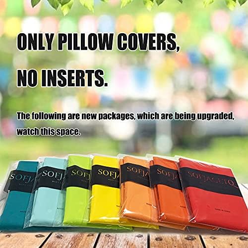 Pack of 2 Waterproof Throw Pillow Covers for Outdoor Use
