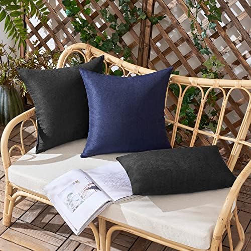 Woaboy Set of 2 Waterproof Throw Pillow Covers for Outdoor Use