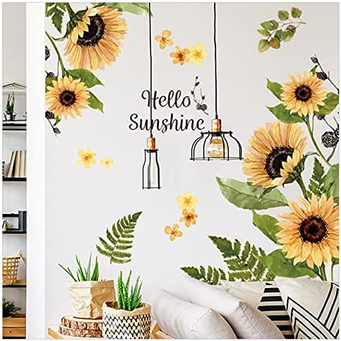 Sunflower Wall Stickers 3D Yellow Flower Decals