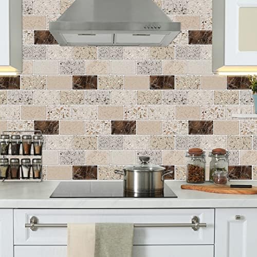 URCOLOR 12x12 Inch Backsplash Tiles 10 Sheets Kitchen Bathroom