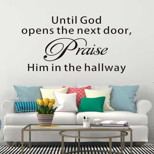 Bible Verse Wall Sticker - 21 x 11 Inspirational Christian Quote Art