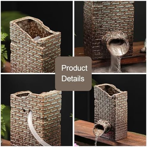 Pond Spitter Ceramic Water Fountain Decor Black