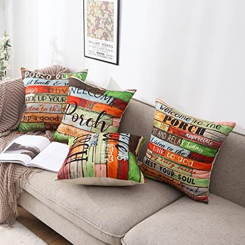 JOJOGOGO Waterproof Porch Pillow Covers Set of 4