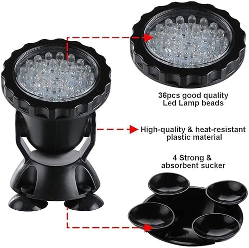 HGSERVU Pond Lights with Timer Remote Control Set of 4
