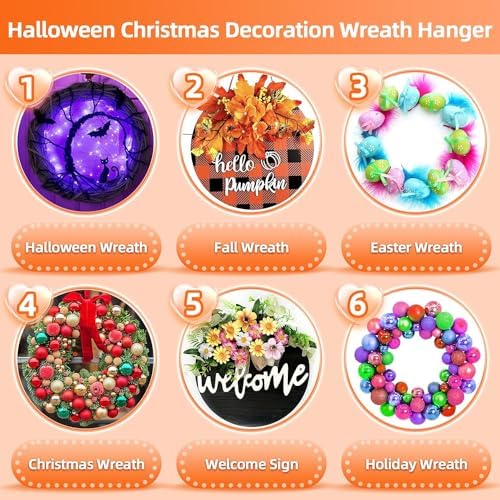 Linwnil Big Wreath Hangers for Front Door