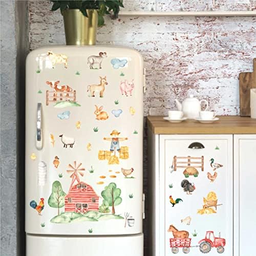 Barri Design Watercolor Farm Animal Wall Decals
