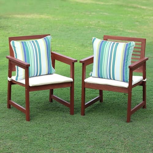 Enipate Outdoor Throw Pillows Set of 2 18x18 Striped Water Resistant