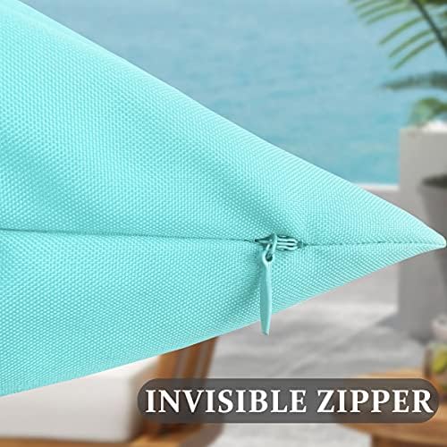 Pack of 2 Waterproof Throw Pillow Covers for Outdoor Use