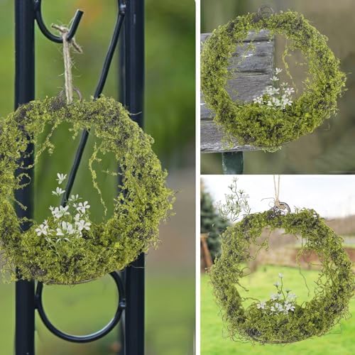 FAICOIA Artificial Moss Hanging Planter for Wall and Window