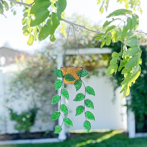Handcrafted Stained Glass Window Hanging for Indoor Decor