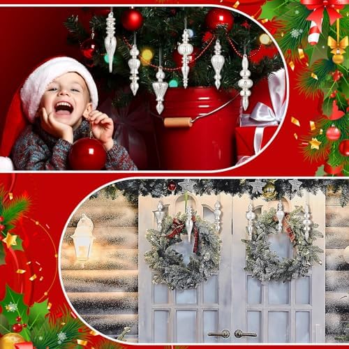 Soaoo 6 Pcs Mercury Glass Christmas Finials