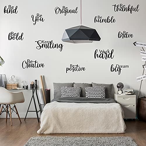 Marspark 12 Pcs Inspirational Wall Decals Black