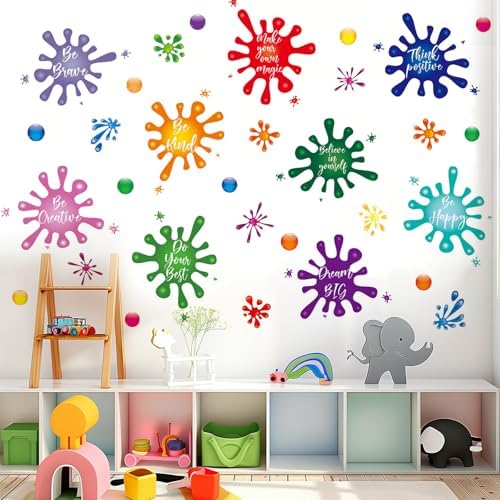 Colorful Inspirational Wall Decals for Kids Classroom
