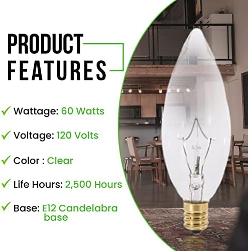 BULBMASTER 15 Watts Decorative Light Bulbs Pack of 12