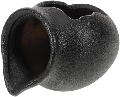 QianShi Black Ceramic Fountain Jar Water Feature