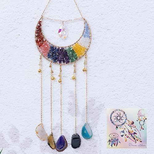 Dreamsum Crystal Agate Dream Catcher Tree of Life Wall Hanging