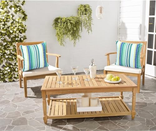 Enipate Outdoor Throw Pillows Set of 2 18x18 Striped Water Resistant