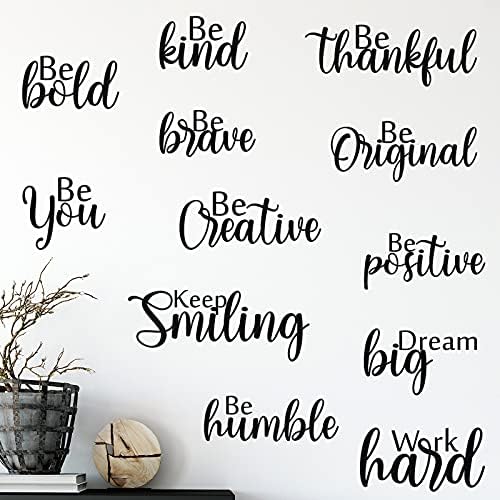 Marspark 12 Pcs Inspirational Wall Decals Black