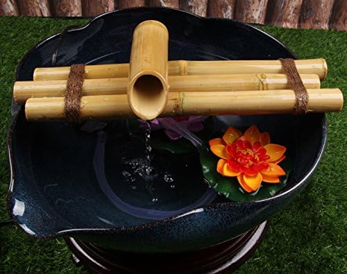 Bamboo Water Fountain Medium 12 Inch Three Arm Style