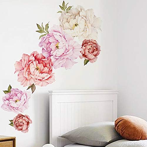MOBYKE Exotic Peonies Wall Decal for Room Decor