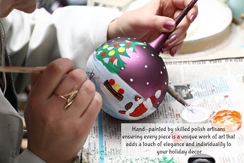 Polish Gallery Christmas Ornament Blown Glass Ball