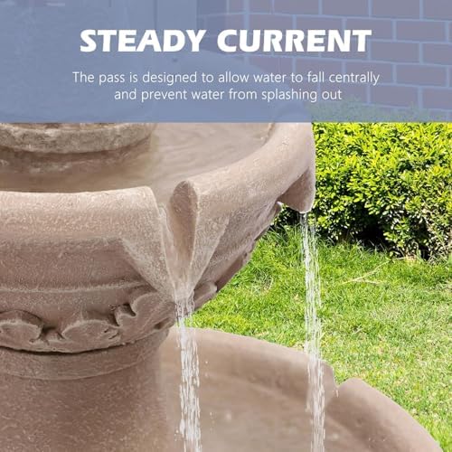 GIODIR 484 Inch 3 Tiered Resin Fountain with Pineapple Top