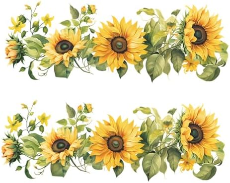 Small Fresh Sunflower Wall Decal for Chic Room Decor