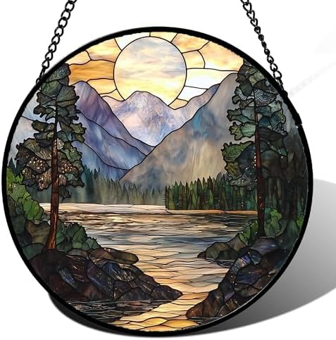 Stained Glass Window Hanging for Home Decor