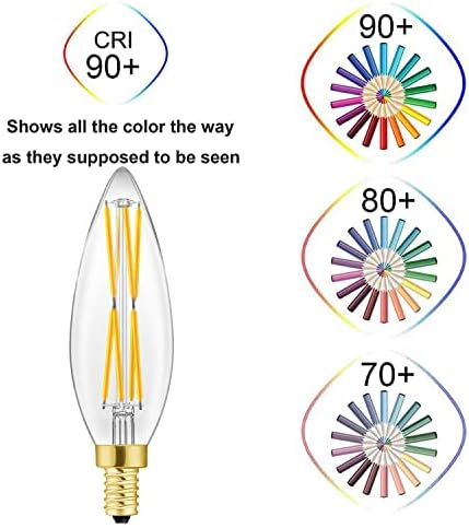 LVYE E12 Edison 8W LED Bulb 4-Pack Dimmable 3000K Soft White